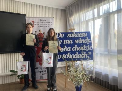 Uczniowie ZSP w Libuszy  Laureat i Finalistka konkursu